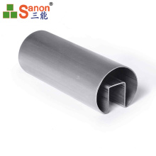 foshan factory slotted  Pipe For Glass Balustrade Slotted Channel Pipes Stainless Steel